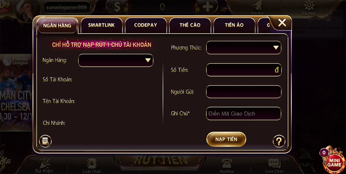 Hướng dẫn nạp rút tiền tại cổng game bài đổi thưởng 789Club 