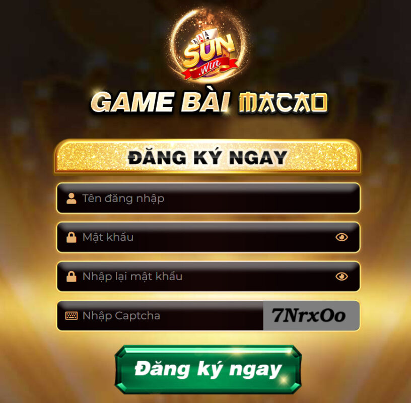 đăng ký tại game đổi thưởng sun win